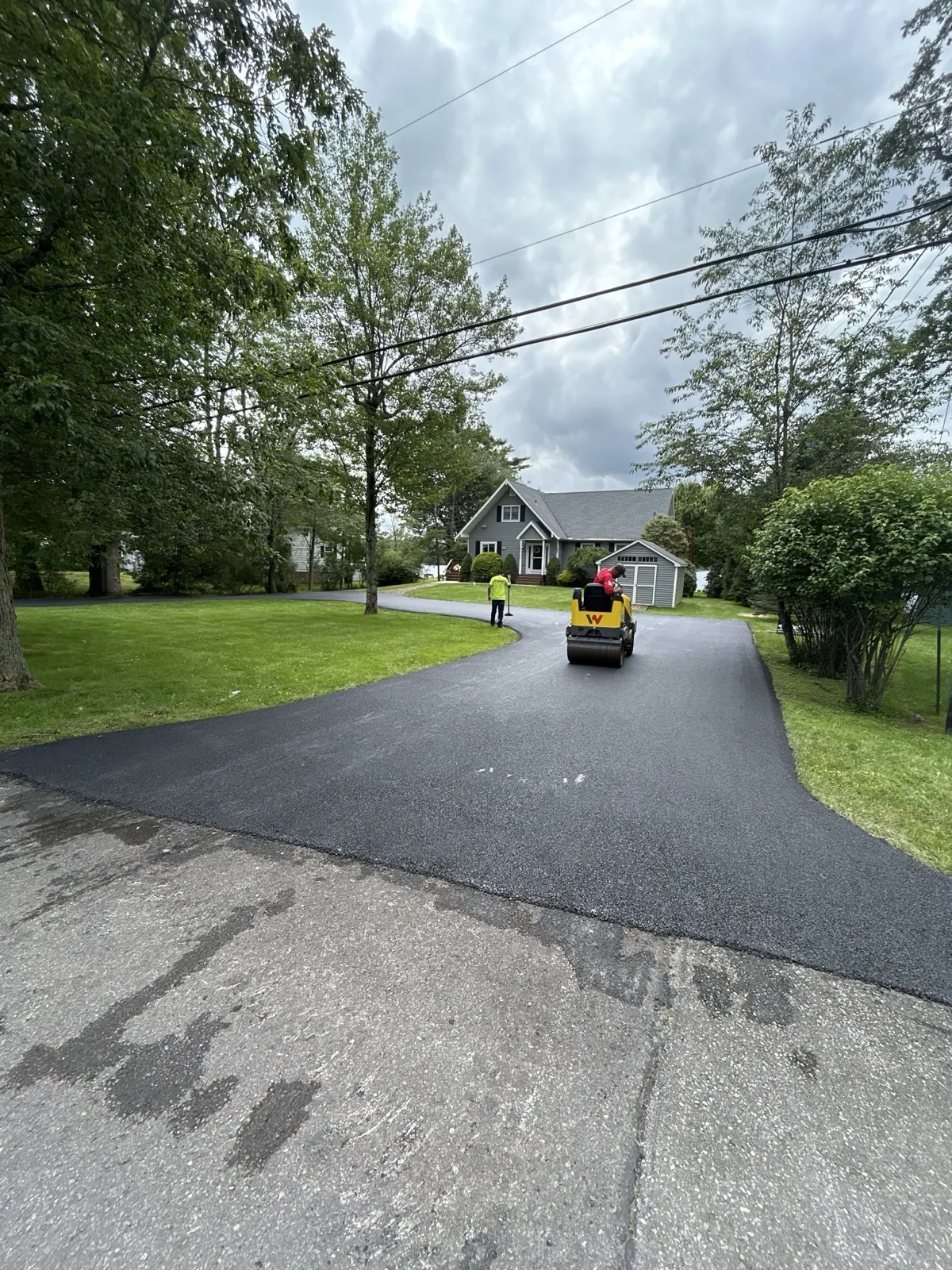 Driveway with garage view, All County Paving NJ and PA