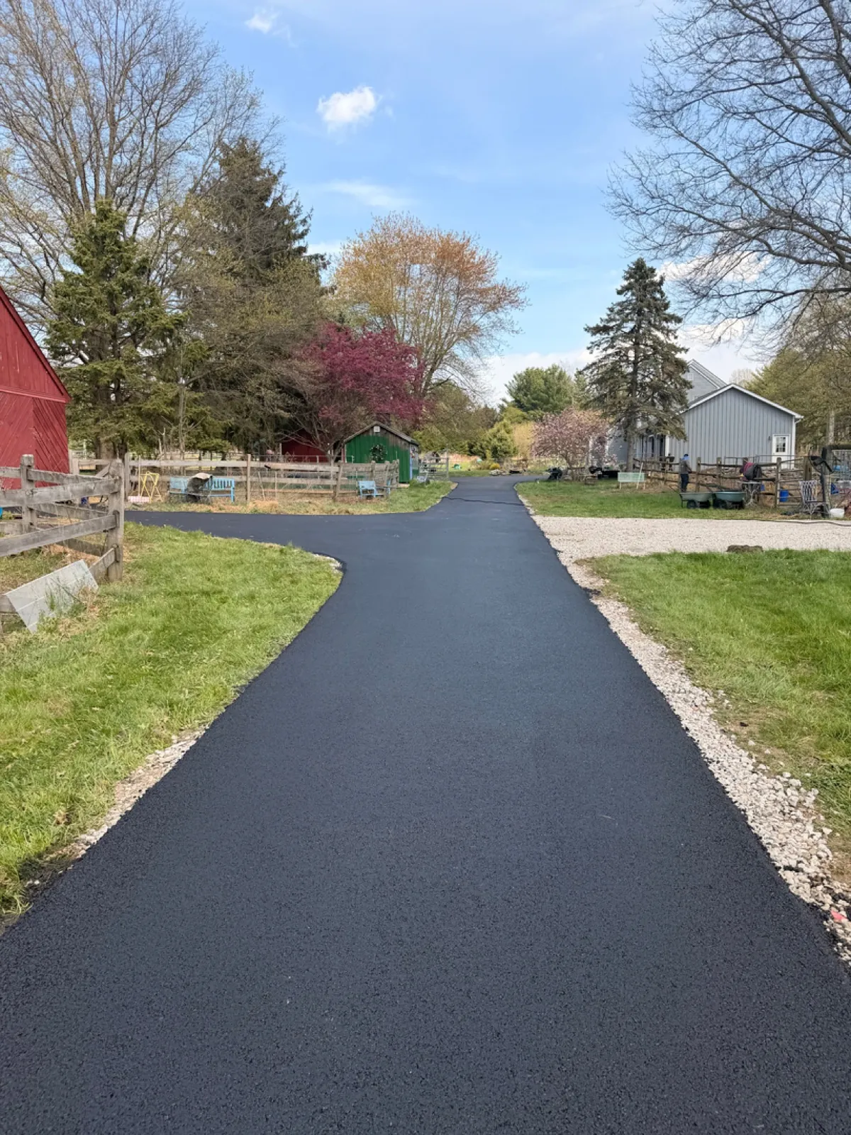 Forest driveway with stone retaining, All County Paving NJ and PA
