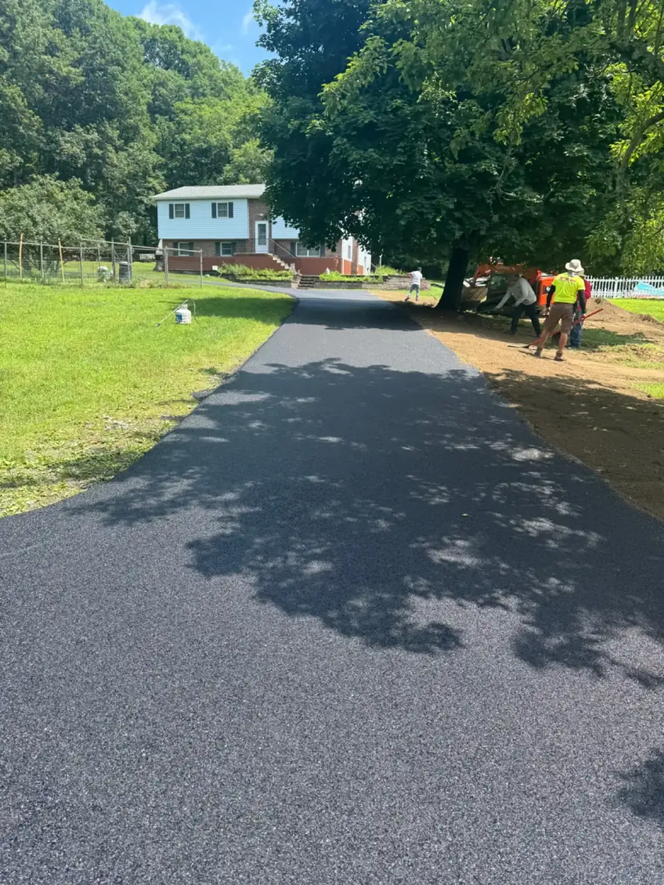 Driveway surface before paving, an All County Paving job in New Jersey